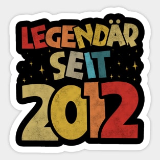 Legendär Seit 2012 - Geburtstags, Jungen Mädchen Sticker